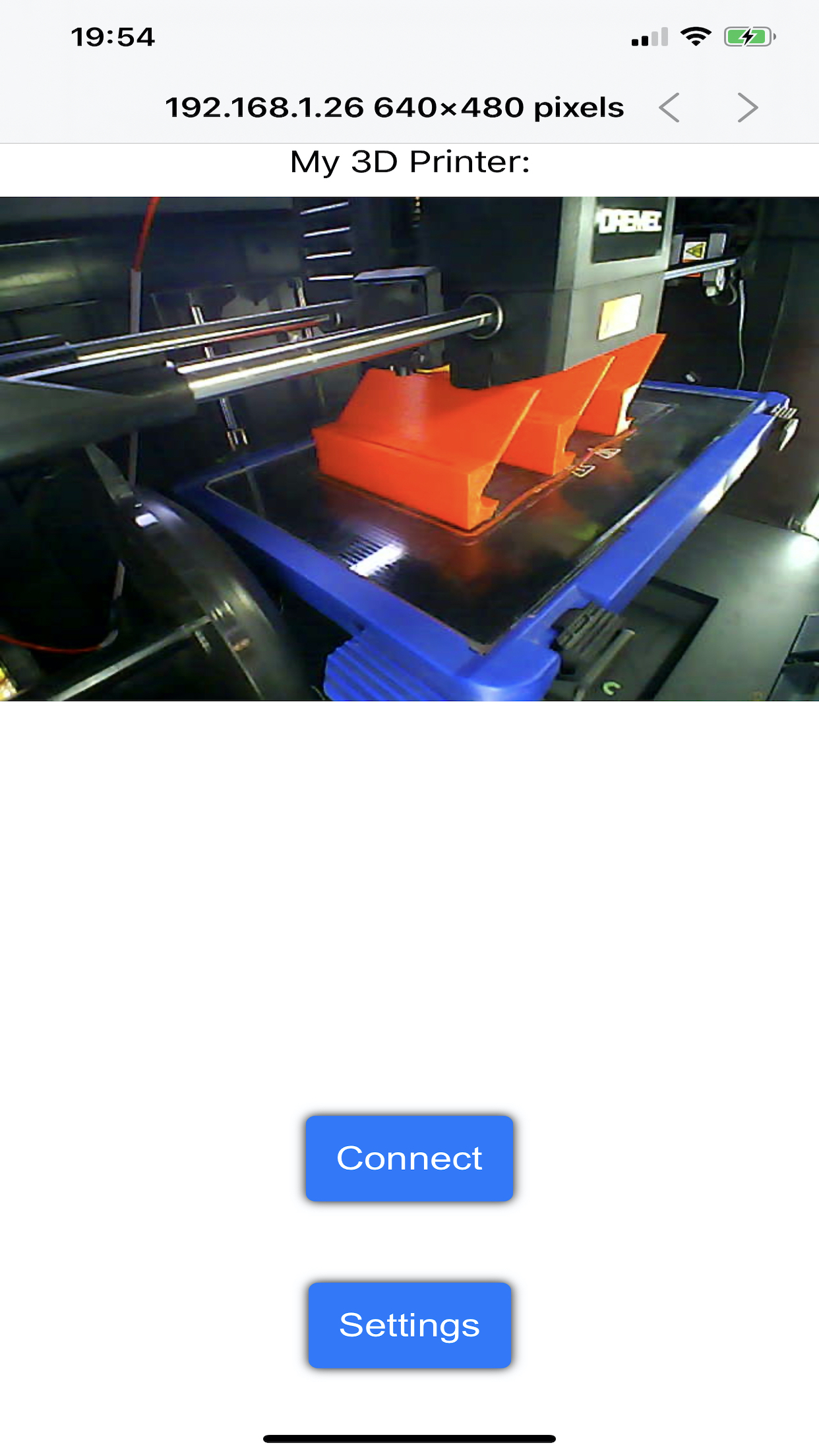 Screenshot der App