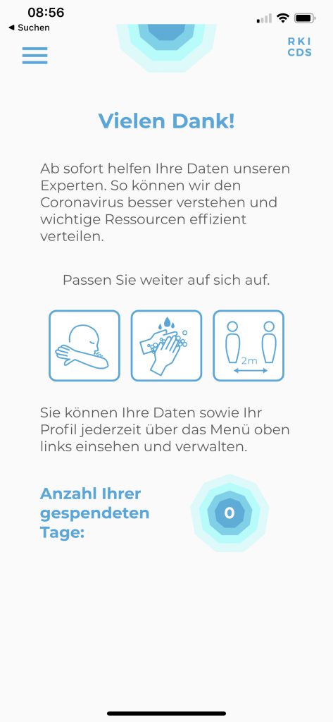 Die Datenspende App des RKI